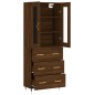 vidaXL Aparador alto madera contrachapada marrón roble 69,5x34x180 cm vidaXL Aparador alto madera contrachapada marrón roble 69,5x34x180 cm
