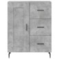vidaXL Aparador alto madera contrachapada gris hormigón 69,5x34x180 cm
