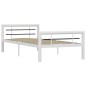 vidaXL Estructura de cama de metal blanco y negro 90x200 cm vidaXL Estructura de cama de metal blanco y negro 90x200 cm