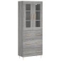 vidaXL Aparador alto madera contrachapada gris sonoma 69,5x34x180 cm vidaXL Aparador alto madera contrachapada gris sonoma 69,5x34x180 cm