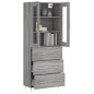 vidaXL Aparador alto madera contrachapada gris sonoma 69,5x34x180 cm vidaXL Aparador alto madera contrachapada gris sonoma 69,5x34x180 cm