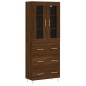 vidaXL Aparador alto madera contrachapada marrón roble 69,5x34x180 cm vidaXL Aparador alto madera contrachapada marrón roble 69,5x34x180 cm
