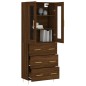 vidaXL Aparador alto madera contrachapada marrón roble 69,5x34x180 cm vidaXL Aparador alto madera contrachapada marrón roble 69,5x34x180 cm