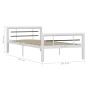 vidaXL Estructura de cama de metal blanco y negro 90x200 cm vidaXL Estructura de cama de metal blanco y negro 90x200 cm