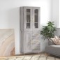 vidaXL Aparador alto madera contrachapada gris sonoma 69,5x34x180 cm vidaXL Aparador alto madera contrachapada gris sonoma 69,5x34x180 cm