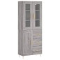 vidaXL Aparador alto madera contrachapada gris sonoma 69,5x34x180 cm vidaXL Aparador alto madera contrachapada gris sonoma 69,5x34x180 cm