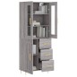 vidaXL Aparador alto madera contrachapada gris sonoma 69,5x34x180 cm vidaXL Aparador alto madera contrachapada gris sonoma 69,5x34x180 cm