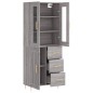 vidaXL Aparador alto madera contrachapada gris sonoma 69,5x34x180 cm vidaXL Aparador alto madera contrachapada gris sonoma 69,5x34x180 cm