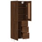 vidaXL Aparador alto madera contrachapada marrón roble 69,5x34x180 cm vidaXL Aparador alto madera contrachapada marrón roble 69,5x34x180 cm