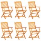 vidaXL Comedor de jardín plegable 7 piezas de madera maciza de acacia vidaXL Comedor de jardín plegable 7 piezas de madera maciza de acacia