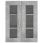 vidaXL Aparador alto madera contrachapada gris hormigón 69,5x34x180 cm vidaXL Aparador alto madera contrachapada gris hormigón 69,5x34x180 cm
