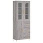 vidaXL Aparador alto madera contrachapada gris sonoma 69,5x34x180 cm vidaXL Aparador alto madera contrachapada gris sonoma 69,5x34x180 cm