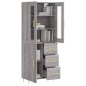 vidaXL Aparador alto madera contrachapada gris sonoma 69,5x34x180 cm vidaXL Aparador alto madera contrachapada gris sonoma 69,5x34x180 cm