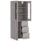 vidaXL Aparador alto madera contrachapada gris sonoma 69,5x34x180 cm vidaXL Aparador alto madera contrachapada gris sonoma 69,5x34x180 cm