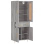 vidaXL Aparador alto madera contrachapada gris sonoma 69,5x34x180 cm vidaXL Aparador alto madera contrachapada gris sonoma 69,5x34x180 cm