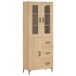 vidaXL Aparador alto madera contrachapada color roble 69,5x34x180 cm vidaXL Aparador alto madera contrachapada color roble 69,5x34x180 cm