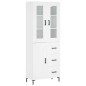 vidaXL Aparador alto madera contrachapada blanco 69,5x34x180 cm vidaXL Aparador alto madera contrachapada blanco 69,5x34x180 cm
