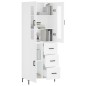vidaXL Aparador alto madera contrachapada blanco 69,5x34x180 cm vidaXL Aparador alto madera contrachapada blanco 69,5x34x180 cm