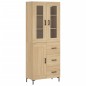 vidaXL Aparador alto madera contrachapada color roble 69,5x34x180 cm vidaXL Aparador alto madera contrachapada color roble 69,5x34x180 cm