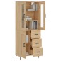 vidaXL Aparador alto madera contrachapada color roble 69,5x34x180 cm vidaXL Aparador alto madera contrachapada color roble 69,5x34x180 cm