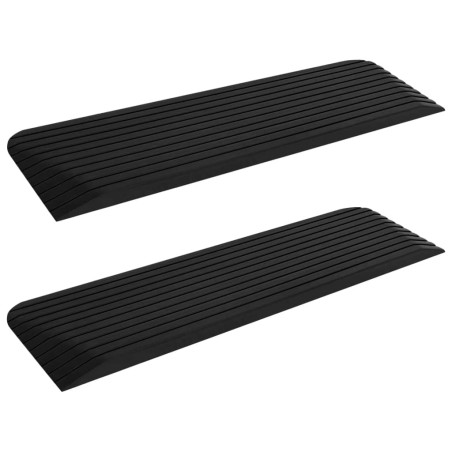 vidaXL Rampas de umbral goma 2 uds 110x32x3,8 cm