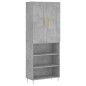 vidaXL Aparador alto madera contrachapada gris hormigón 69,5x34x180 cm vidaXL Aparador alto madera contrachapada gris hormigón 69,5x34x180 cm