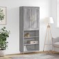 vidaXL Aparador alto madera contrachapada gris sonoma 69,5x34x180 cm vidaXL Aparador alto madera contrachapada gris sonoma 69,5x34x180 cm