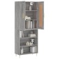 vidaXL Aparador alto madera contrachapada gris sonoma 69,5x34x180 cm vidaXL Aparador alto madera contrachapada gris sonoma 69,5x34x180 cm