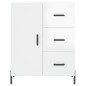vidaXL Aparador alto madera contrachapada blanco brillo 69,5x34x180 cm