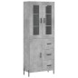 vidaXL Aparador alto madera contrachapada gris hormigón 69,5x34x180 cm vidaXL Aparador alto madera contrachapada gris hormigón 69,5x34x180 cm