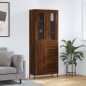vidaXL Aparador alto madera contrachapada marrón roble 69,5x34x180 cm vidaXL Aparador alto madera contrachapada marrón roble 69,5x34x180 cm