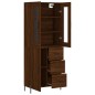 vidaXL Aparador alto madera contrachapada marrón roble 69,5x34x180 cm vidaXL Aparador alto madera contrachapada marrón roble 69,5x34x180 cm