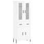 vidaXL Aparador alto madera contrachapada blanco brillo 69,5x34x180 cm vidaXL Aparador alto madera contrachapada blanco brillo 69,5x34x180 cm