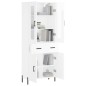 vidaXL Aparador alto madera contrachapada blanco brillo 69,5x34x180 cm vidaXL Aparador alto madera contrachapada blanco brillo 69,5x34x180 cm