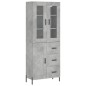 vidaXL Aparador alto madera contrachapada gris hormigón 69,5x34x180 cm vidaXL Aparador alto madera contrachapada gris hormigón 69,5x34x180 cm
