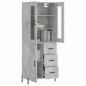 vidaXL Aparador alto madera contrachapada gris hormigón 69,5x34x180 cm vidaXL Aparador alto madera contrachapada gris hormigón 69,5x34x180 cm