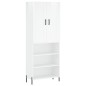vidaXL Aparador alto madera contrachapada blanco brillo 69,5x34x180 cm vidaXL Aparador alto madera contrachapada blanco brillo 69,5x34x180 cm