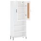 vidaXL Aparador alto madera contrachapada blanco brillo 69,5x34x180 cm vidaXL Aparador alto madera contrachapada blanco brillo 69,5x34x180 cm