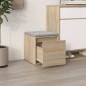 vidaXL Cajón taburete madera contrachapada roble Sonoma 40,5x40x40 cm vidaXL Cajón taburete madera contrachapada roble Sonoma 40,5x40x40 cm