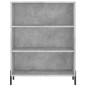 vidaXL Aparador alto madera contrachapada gris hormigón 69,5x34x180 cm