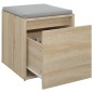 vidaXL Cajón taburete madera contrachapada roble Sonoma 40,5x40x40 cm vidaXL Cajón taburete madera contrachapada roble Sonoma 40,5x40x40 cm