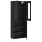 vidaXL Aparador alto madera contrachapada negro 69,5x34x180 cm vidaXL Aparador alto madera contrachapada negro 69,5x34x180 cm