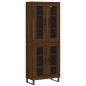 vidaXL Aparador alto madera contrachapada marrón roble 69,5x34x180 cm vidaXL Aparador alto madera contrachapada marrón roble 69,5x34x180 cm
