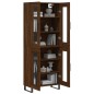 vidaXL Aparador alto madera contrachapada marrón roble 69,5x34x180 cm vidaXL Aparador alto madera contrachapada marrón roble 69,5x34x180 cm