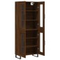 vidaXL Aparador alto madera contrachapada marrón roble 69,5x34x180 cm vidaXL Aparador alto madera contrachapada marrón roble 69,5x34x180 cm