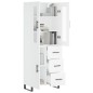 vidaXL Aparador alto madera contrachapada blanco 69,5x34x180 cm vidaXL Aparador alto madera contrachapada blanco 69,5x34x180 cm