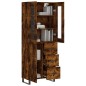 vidaXL Aparador alto madera contrachapada roble ahumado 69,5x34x180 cm vidaXL Aparador alto madera contrachapada roble ahumado 69,5x34x180 cm