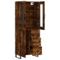 vidaXL Aparador alto madera contrachapada roble ahumado 69,5x34x180 cm vidaXL Aparador alto madera contrachapada roble ahumado 69,5x34x180 cm