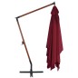 vidaXL Sombrilla lateral voladiza poste madera rojo burdeos 400x300 cm