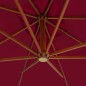 vidaXL Sombrilla lateral voladiza poste madera rojo burdeos 400x300 cm